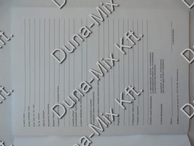 Munkahelyi baleseti napló